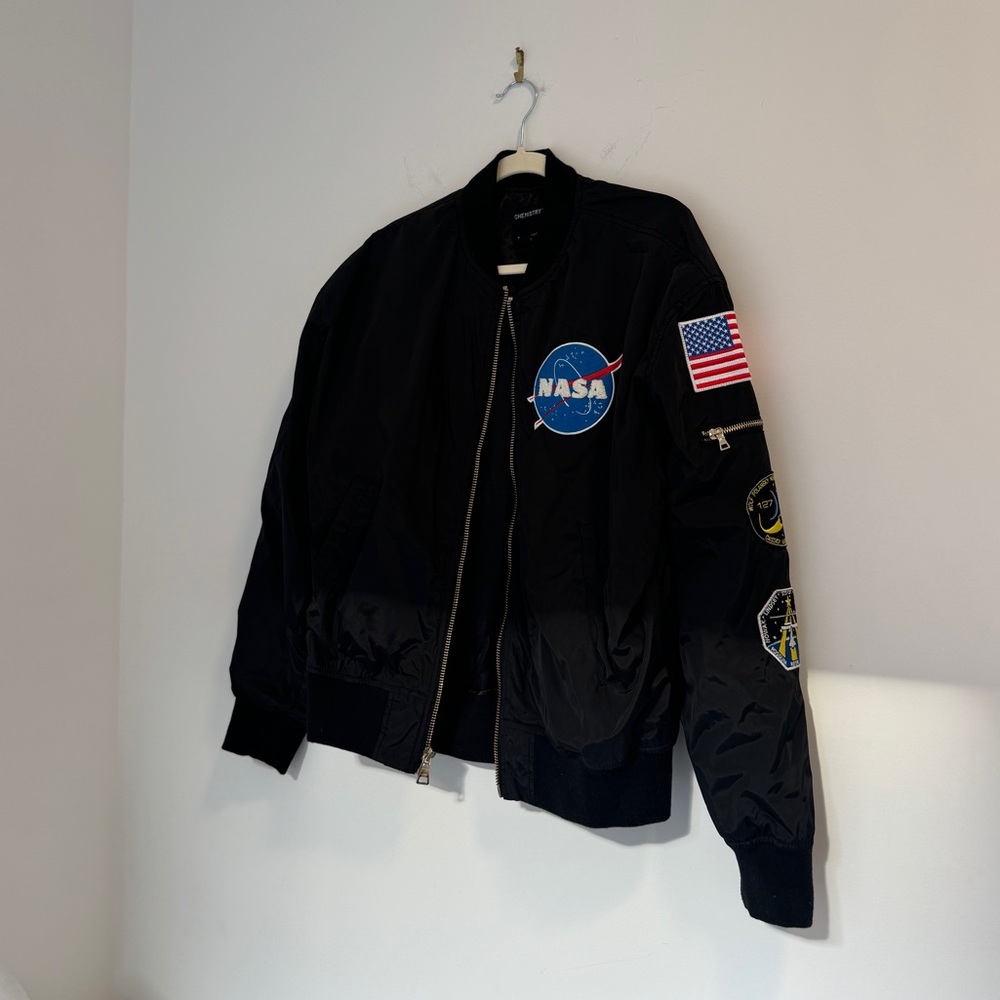 NASA patch black bomber jacket - Picture 2 of 7